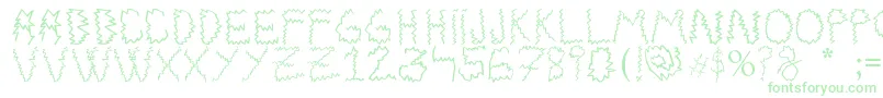 Шрифт Electrica Salsa – зелёные шрифты на белом фоне