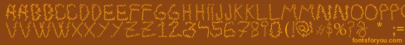 Шрифт Electrica Salsa – оранжевые шрифты на коричневом фоне
