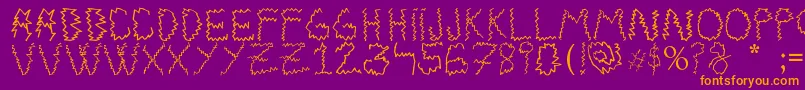 Шрифт Electrica Salsa – оранжевые шрифты на фиолетовом фоне