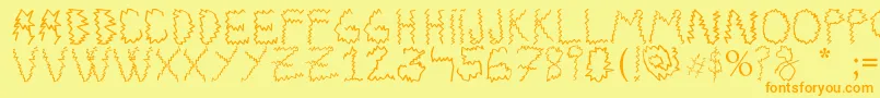 Шрифт Electrica Salsa – оранжевые шрифты на жёлтом фоне