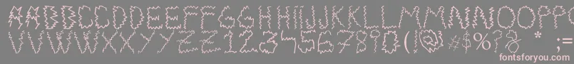 フォントElectrica Salsa – 灰色の背景にピンクのフォント