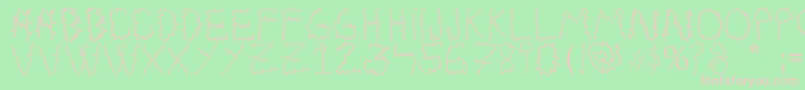 Electrica Salsa-fontti – vaaleanpunaiset fontit vihreällä taustalla