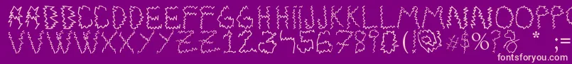 Fonte Electrica Salsa – fontes rosa em um fundo violeta