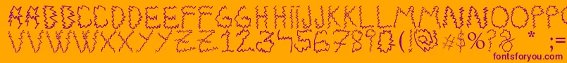 Electrica Salsa Font – Purple Fonts on Orange Background