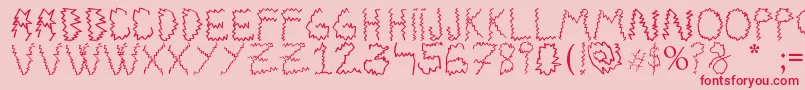 Шрифт Electrica Salsa – красные шрифты на розовом фоне