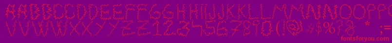 Electrica Salsa Font – Red Fonts on Purple Background