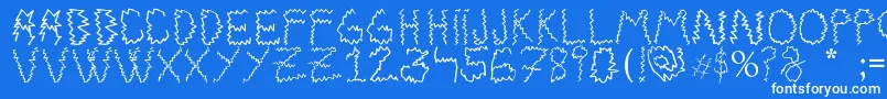 Electrica Salsa-fontti – valkoiset fontit sinisellä taustalla