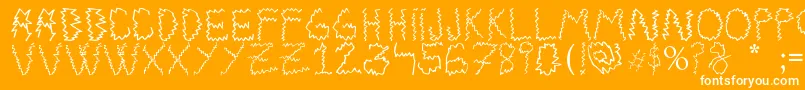 Electrica Salsa-fontti – valkoiset fontit oranssilla taustalla