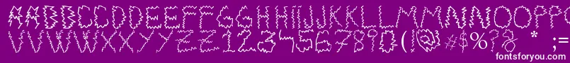 フォントElectrica Salsa – 紫の背景に白い文字