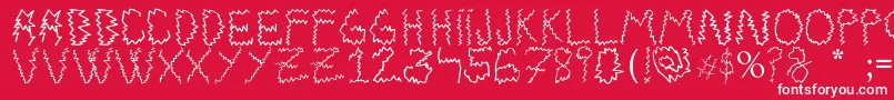 Electrica Salsa-fontti – valkoiset fontit punaisella taustalla