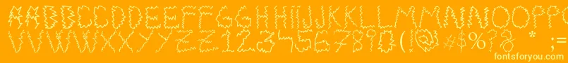 Electrica Salsa Font – Yellow Fonts on Orange Background