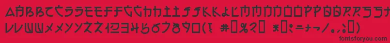 electroharmonix Font – Black Fonts on Red Background