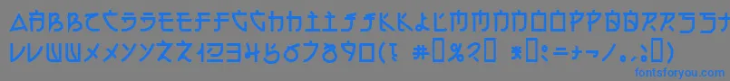 フォントelectroharmonix – 灰色の背景に青い文字