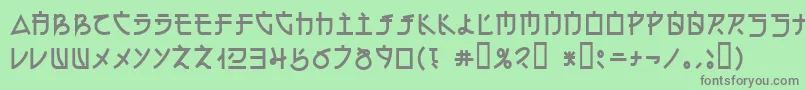 フォントelectroharmonix – 緑の背景に灰色の文字