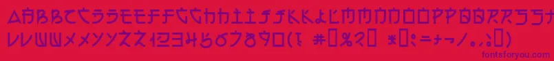 electroharmonix Font – Purple Fonts on Red Background