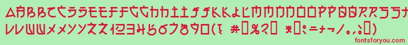electroharmonix Font – Red Fonts on Green Background