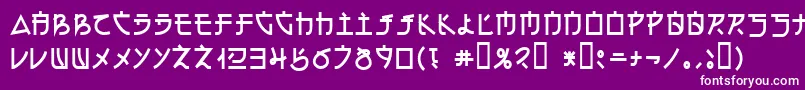 フォントelectroharmonix – 紫の背景に白い文字