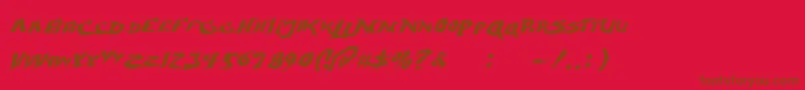electrox Font – Brown Fonts on Red Background