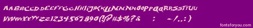 electrox Font – Pink Fonts on Purple Background