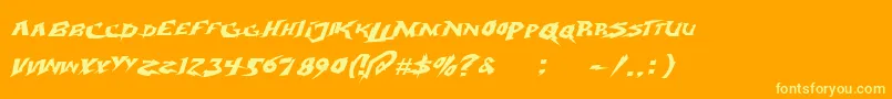 Подробнее о шрифте electrox Шрифт electrox – жёлтые шрифты на оранжевом фоне