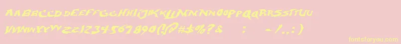 electrox Font – Yellow Fonts on Pink Background