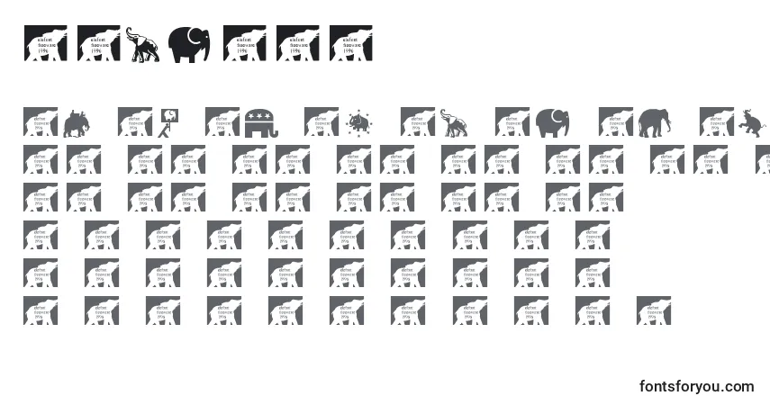 Czcionka Elefont (125869) – alfabet, cyfry, specjalne znaki