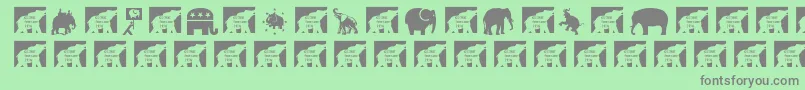Elefont Font – Gray Fonts on Green Background
