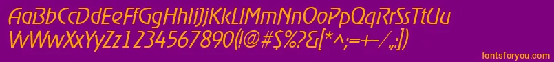 fuente RevellightItalic – Fuentes Naranjas Sobre Fondo Morado