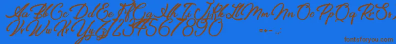 En savoir plus sur la police Elegancia Romantica Police Elegancia Romantica – polices brunes sur fond bleu