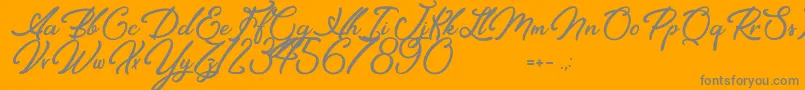 Elegancia Romantica Font – Gray Fonts on Orange Background