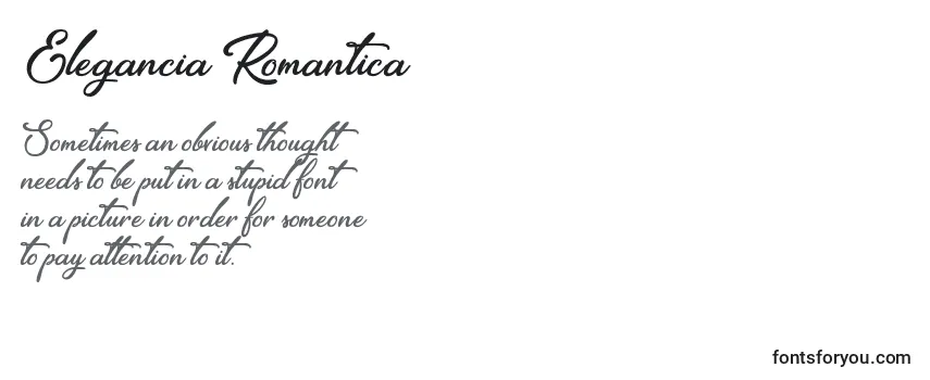Überblick über die Schriftart Elegancia Romantica