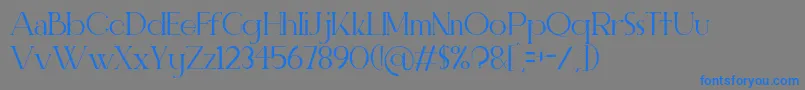 Шрифт ELEGANT  Personal use – синие шрифты на сером фоне