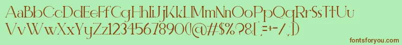 ELEGANT  Personal use Font – Brown Fonts on Green Background