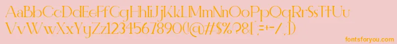 ELEGANT  Personal use Font – Orange Fonts on Pink Background