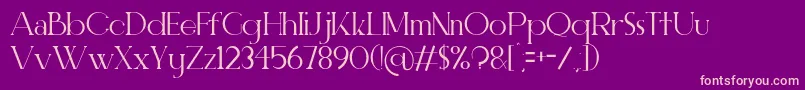 ELEGANT  Personal use Font – Pink Fonts on Purple Background