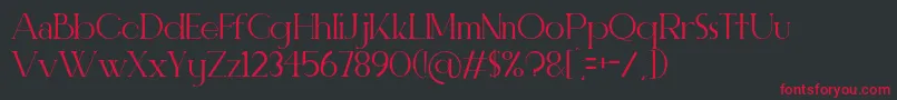ELEGANT  Personal use Font – Red Fonts on Black Background