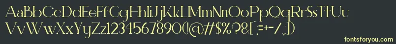 フォントELEGANT  Personal use – 黒い背景に黄色の文字