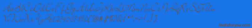 elegant Font – Brown Fonts on Blue Background