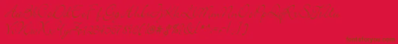 elegant-Schriftart – Braune Schriften auf rotem Hintergrund