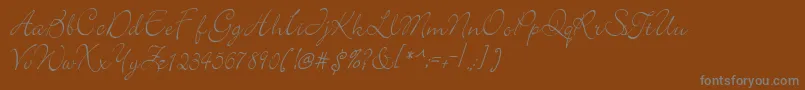 elegant Font – Gray Fonts on Brown Background