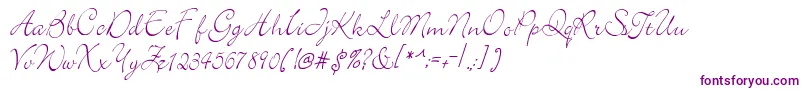 elegant Font – Purple Fonts on White Background