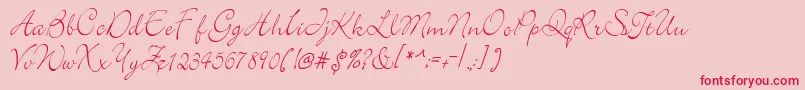 elegant Font – Red Fonts on Pink Background