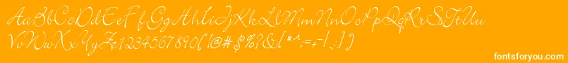 フォントelegant – オレンジの背景に白い文字