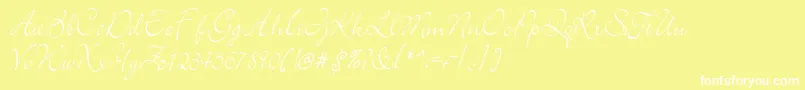 フォントelegant – 黄色い背景に白い文字