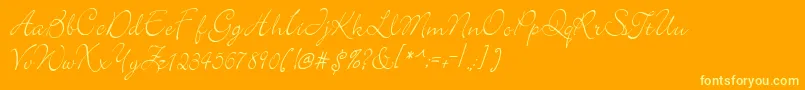 elegant Font – Yellow Fonts on Orange Background