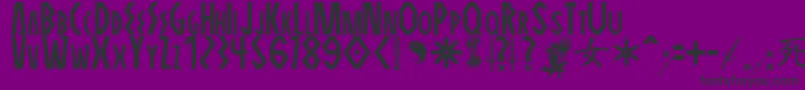 ELEKTRA ASSASSIN-fontti – mustat fontit violetilla taustalla