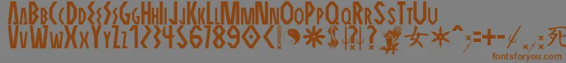ELEKTRA ASSASSIN Font – Brown Fonts on Gray Background