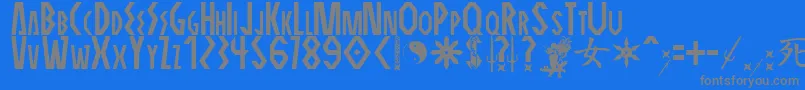 ELEKTRA ASSASSIN-fontti – harmaat kirjasimet sinisellä taustalla