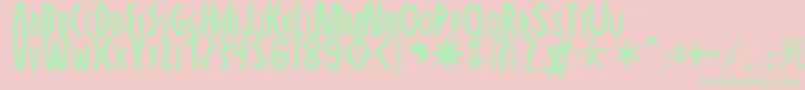 Czcionka ELEKTRA ASSASSIN – zielone czcionki na różowym tle