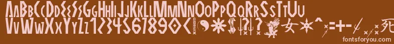ELEKTRA ASSASSIN Font – Pink Fonts on Brown Background